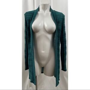 August Mist Cardigan Open Heather Green Light Weight Flowy